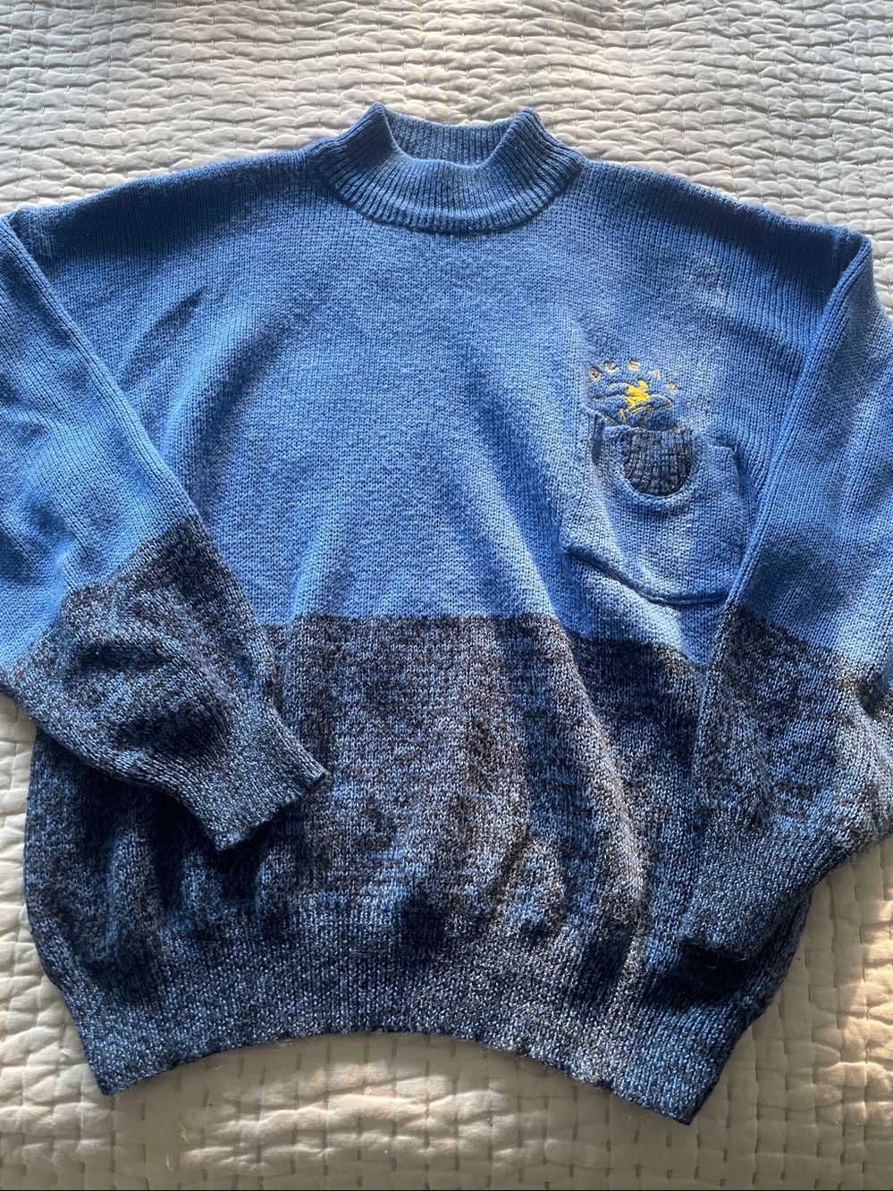 Vintage OP Ocean Pacific Sweater Mens XL Blue 80s surf